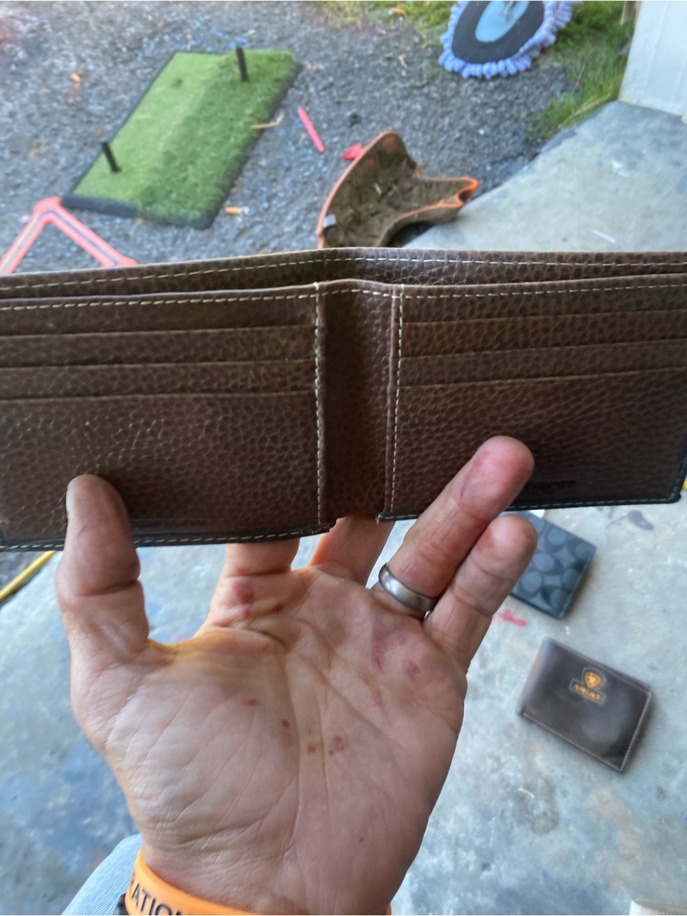 Brown Leather Bi-Fold Wallet for Men